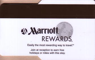 Hotel Keycard Marriott Generic Back
