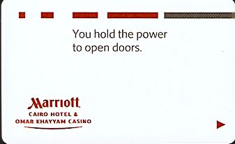 Hotel Keycard Marriott Cairo Egypt Front