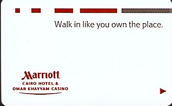 Hotel Keycard Marriott Cairo Egypt Front