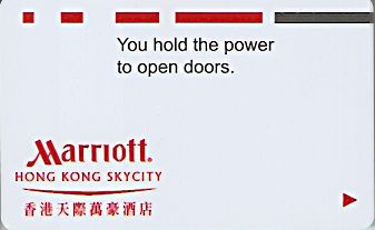 Hotel Keycard Marriott  Hong Kong Front