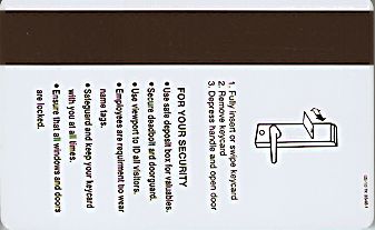 Hotel Keycard Marriott Istanbul Turkey Back