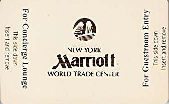 Hotel Keycard Marriott New York City U.S.A. Front