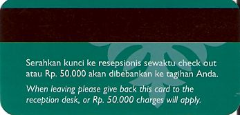 Hotel Keycard Mercure Generic Back
