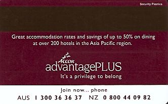 Hotel Keycard Mercure Generic Back