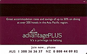 Hotel Keycard Mercure Generic Back