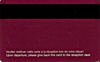 Hotel Keycard Mercure Generic Back