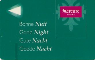 Hotel Keycard Mercure Avignon France Front