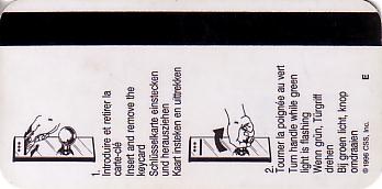 Hotel Keycard Mercure Brussels Belgium Back