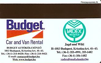 Hotel Keycard Mercure Budapest Hungary Back