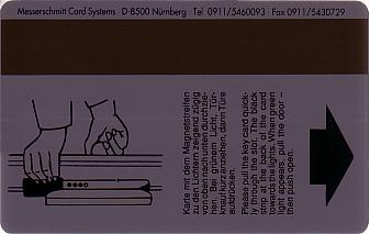 Hotel Keycard Mercure Chemnitz Germany Back