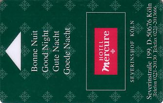 Hotel Keycard Mercure Cologne Germany Front