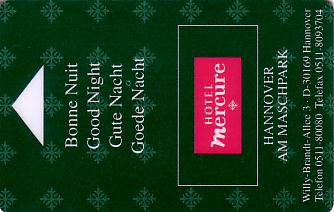 Hotel Keycard Mercure Hannover Germany Front