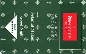 Hotel Keycard Mercure Johor Bahru Malaysia Front