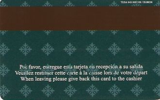 Hotel Keycard Mercure Los Abetos  Back