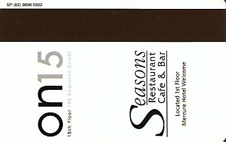 Hotel Keycard Mercure Melbourne Australia Back