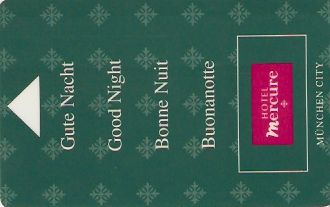 Hotel Keycard Mercure Munich Germany Front