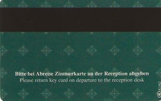 Hotel Keycard Mercure Munich Germany Back