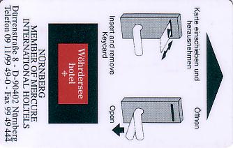 Hotel Keycard Mercure Nuremberg Germany Front
