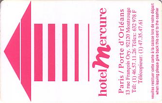 Hotel Keycard Mercure Paris France Front