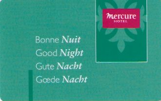 Hotel Keycard Mercure Paris France Front