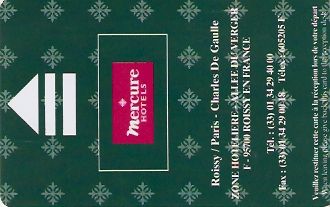 Hotel Keycard Mercure Paris France Front