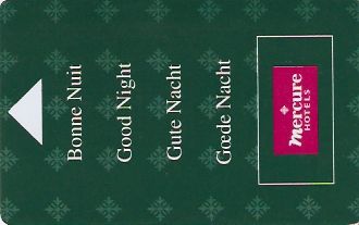 Hotel Keycard Mercure Paris France Front