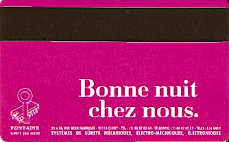 Hotel Keycard Mercure Paris France Back