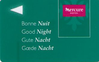 Hotel Keycard Mercure Rouen France Front