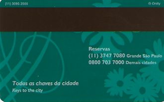 Hotel Keycard Mercure Sao Paulo Brazil Back