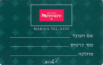 Hotel Keycard Mercure Tel Aviv Israel Front