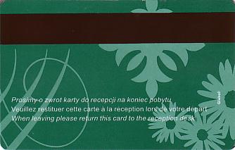 Hotel Keycard Mercure Warsaw Poland Back