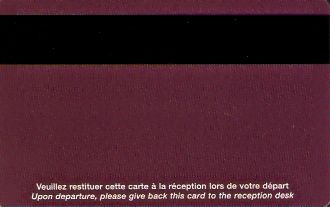 Hotel Keycard Mercure Zurich Switzerland Back