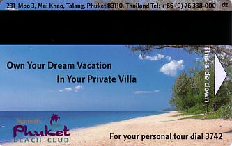 Hotel Keycard Marriott - JW Phuket Thailand Back