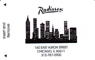 Hotel Keycard Radisson Chicago U.S.A. Front