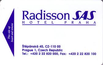 Hotel Keycard Radisson Prague Czech Republic Front