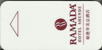 Hotel Keycard Ramada Foshan China Front