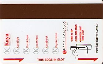 Hotel Keycard Ramada Istanbul Turkey Back