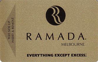 Hotel Keycard Ramada Melbourne Australia Front