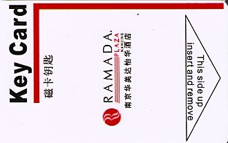 Hotel Keycard Ramada Nanjing China Front