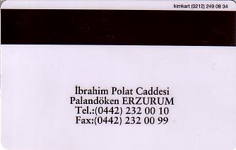 Hotel Keycard Renaissance Erzurum Turkey Back