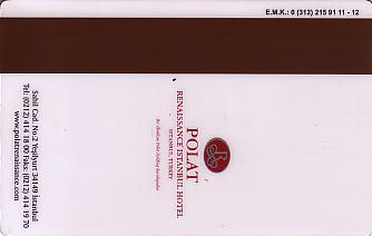 Hotel Keycard Renaissance Istanbul Turkey Back