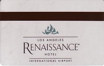 Hotel Keycard Renaissance Los Angeles U.S.A. Back