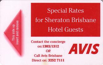 Hotel Keycard Sheraton Brisbane Australia Front