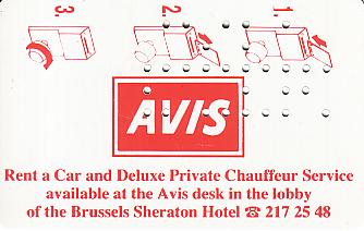 Hotel Keycard Sheraton Brussels Belgium Back