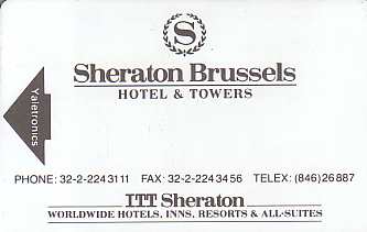 Hotel Keycard Sheraton Brussels Belgium Front