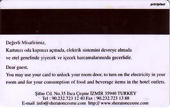 Hotel Keycard Sheraton Izmir Turkey Back