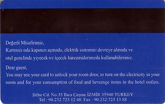 Hotel Keycard Sheraton Izmir Turkey Back