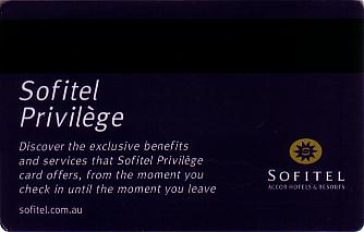 Hotel Keycard Sofitel Sydney Australia Back