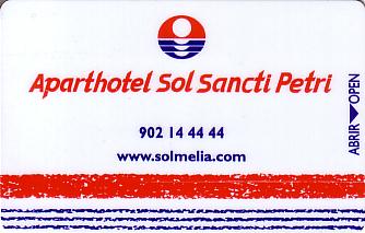Hotel Keycard Sol Melia - Sol Inn Sancti Petri  Front
