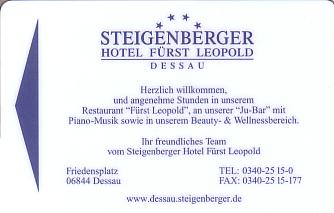 Hotel Keycard Steigenberger Dessau Germany Front